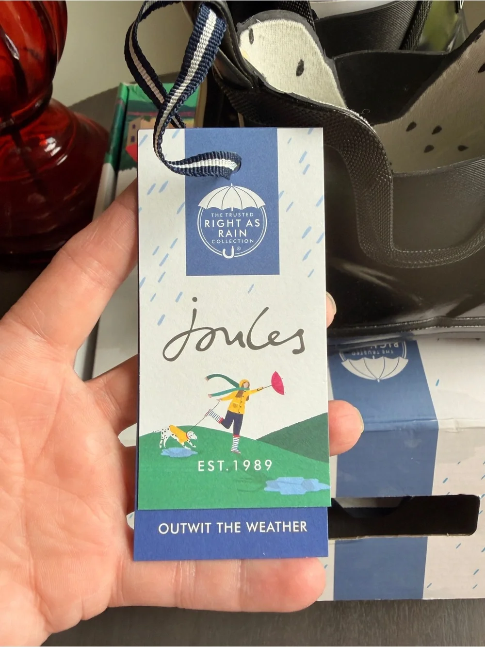 Joules Rosalind Wellibob Gloss Rain Boot Size 9